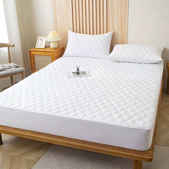 FASEN 매트리스커버 프리미엄 5성급 호텔 토퍼 침대커버 사계절용 방수매트리스커버 향균 진드기차단, 화이트