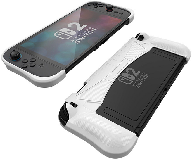 스냅케이스 닌텐도 스위치2 카본슬림 그립 케이스 독호환, 1개, 화이트, N226