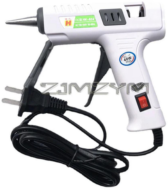 전동실리콘건 핫멜트 글루건 미니 접착제 스틱 실리콘 건 용 전기 열 온도 수리 도구 40W, 1개