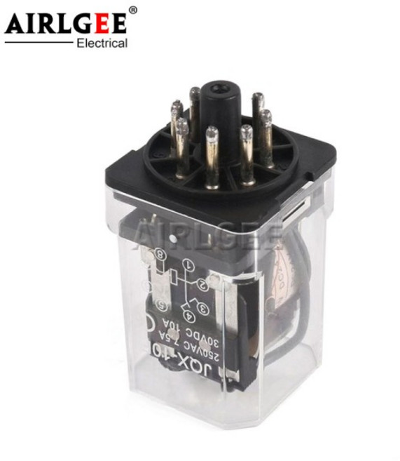 JQX-10F 2Z 12VDC24VDC220VAC 코일 8 핀 중간 릴레이 고전력 소형 범용