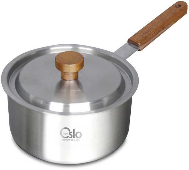 리빙글로리 인덕션 오슬로 통3중 편수냄비 국내생산, 35cm, 실버, 1개