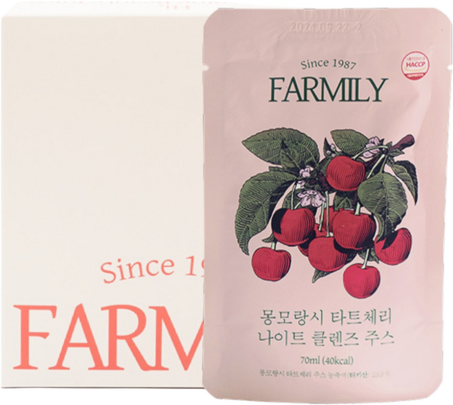 팜밀리1987 몽모랑시 타트체리 슬리핑 뷰티주스, 70ml, 1박스