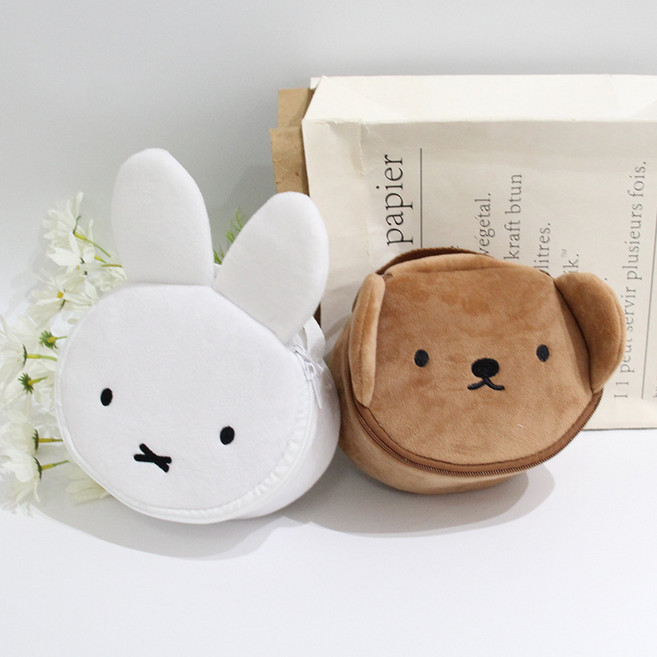 Miffy 미피 보리스 얼굴 정리 수납 가방 다용도 파우치백