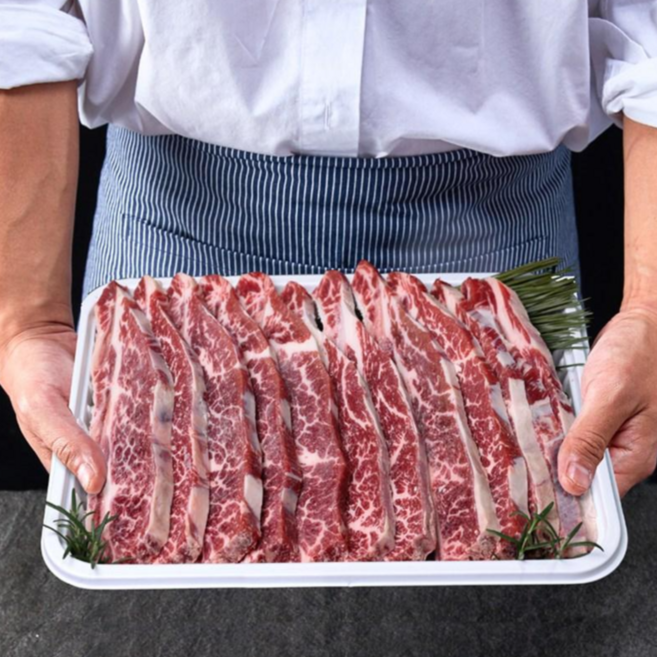 [초이스등급 6 7 8번 꽃갈비] 미국산 LA갈비 지방손질 선물포장, 3kg(선물포장), 1개