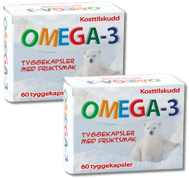 Isbjørn OMEGA-3 兒童魚油軟膠囊, 1套, 120顆