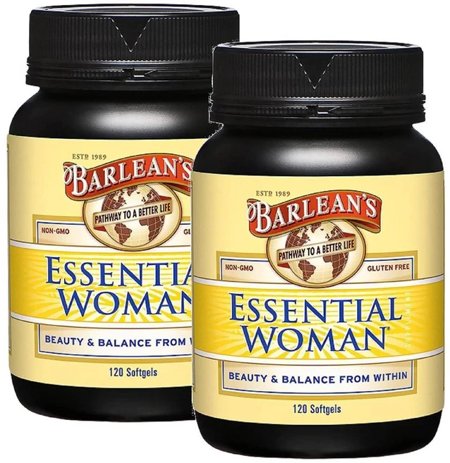 발린스 에센셜 여성용 플렉씨드 아마씨 달맞이꽃 종자유 소프트젤 Barleans Essential Woman, 2개, 120정 - 쿠팡