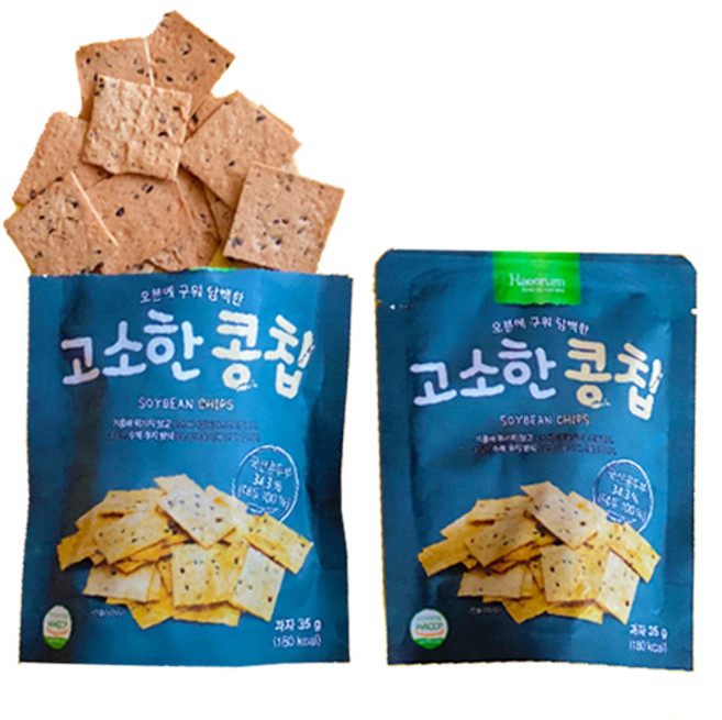두부34% 오븐에구운 국산 수제두부과자 고소한콩칩 우리밀 칼로리낮은 간식, 30개, 35g
