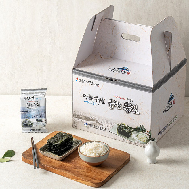 곱창 식탁김 1BOX (30매(12g) * 24봉) 총720매 곱창김 식탁김 조미김 구이김 돌김, 24개, 12g