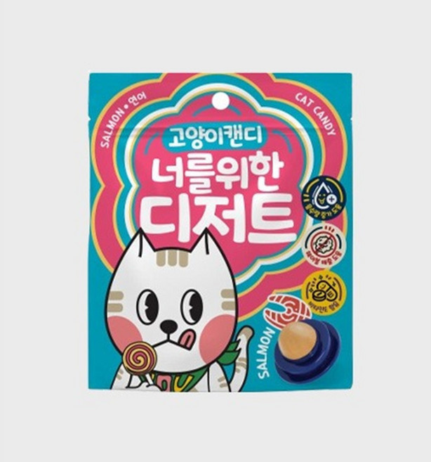 너를위한디저트 고양이 캔디 반려묘간식, 연어맛, 3.5g, 1개