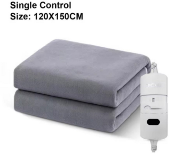 퀵픽스 전기 담요 220V 더 두꺼운 자동 온도 조절기 난방 몸 따뜻한 열 매트리스 방 가열, 120x150cm, Grey