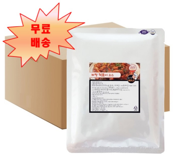 [후추마스터] 두원식품 짜장떡볶이소스분말 1kg X 10개 박스 업소용 짜장떡볶이양념
