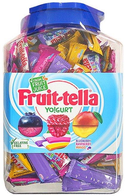 후룻텔라 요구르트 맛 츄잉 캔디 1 375g 대용량 사탕 젤리 카라멜 수입 사탕 PERFETTI VAN MELLE, 1.375kg, 1개