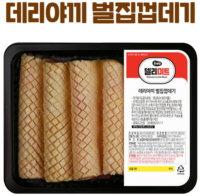 델리미트 돼지껍데기 벌집 데리야끼맛 냉동, 1개, 400g