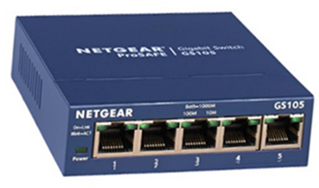 NETGEAR 넷기어 GS105 5포트 스위칭허브 1000Mbps, 1개, GS105v5 5포트허브