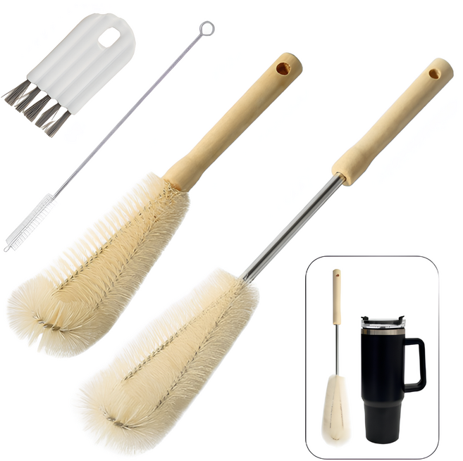 생활클릭 텀블러 세척솔 4종세트 물병 보냉병 세척, 1세트, 브러쉬