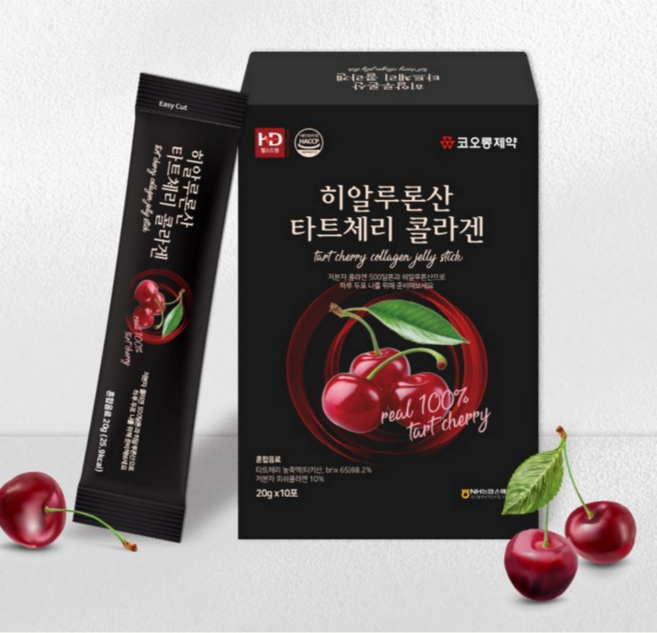 [코오롱제약] 히알루론산 콜라겐 타트체리 젤리 스틱 20g, 30개