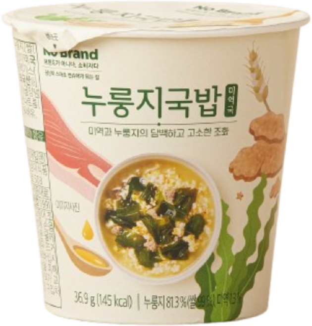 노브랜드 누룽지국밥 미역국, 3개, 36.9g