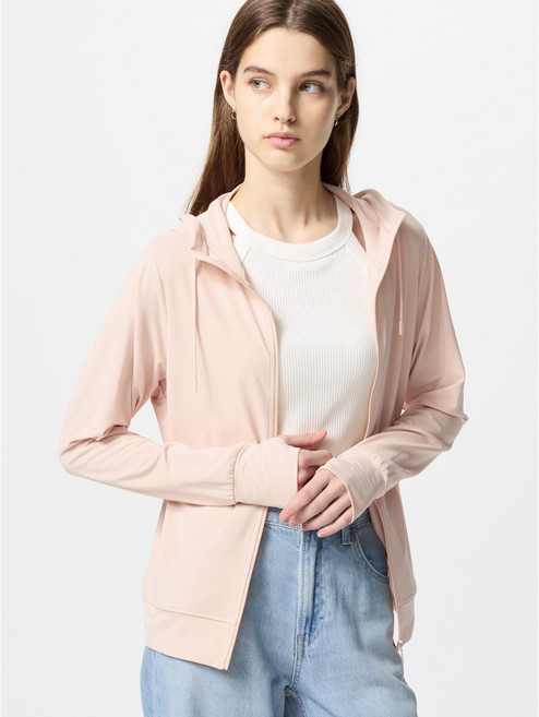 [일본정품]유니클로 에어리즘 UV 컷 여성용 풀집업 후드 476113