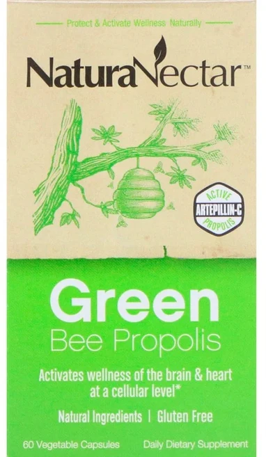 네츄라넥타 녹색 꿀벌 그린 비 프로폴리스 베지 캡슐, 60회분, 1개 - 쿠팡