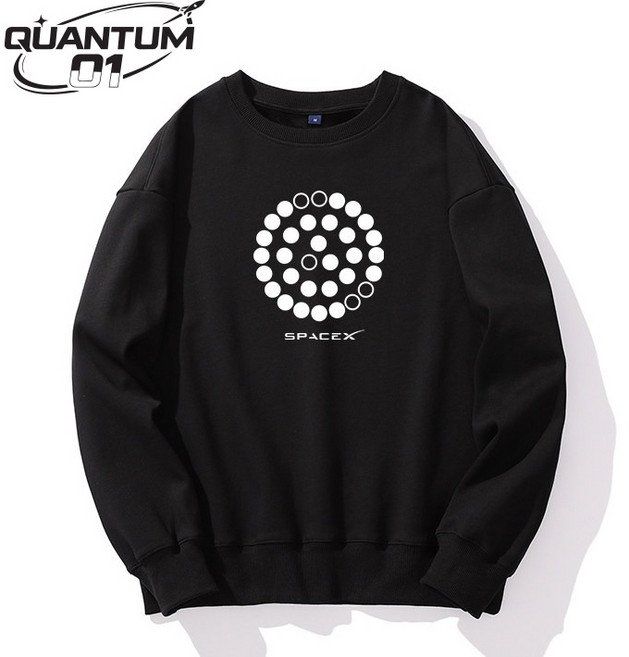 Quantum01 남녀공용 SpaceX 스페이스엑스 랩터 엔진 맨투맨