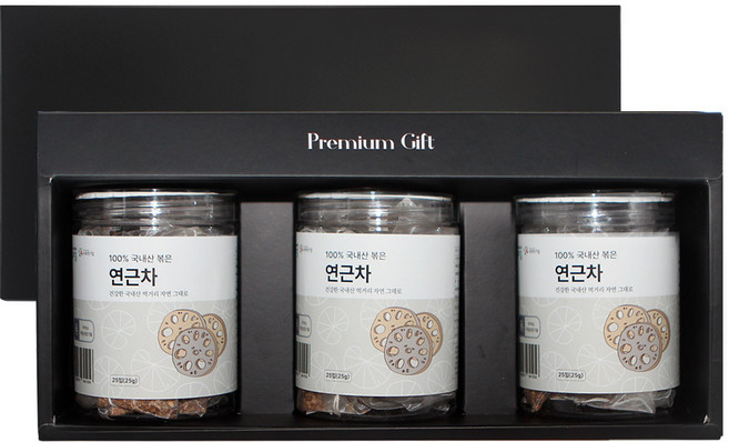 국산 티백차 전통차선물세트, 1개, 연근차 25개입 x 3