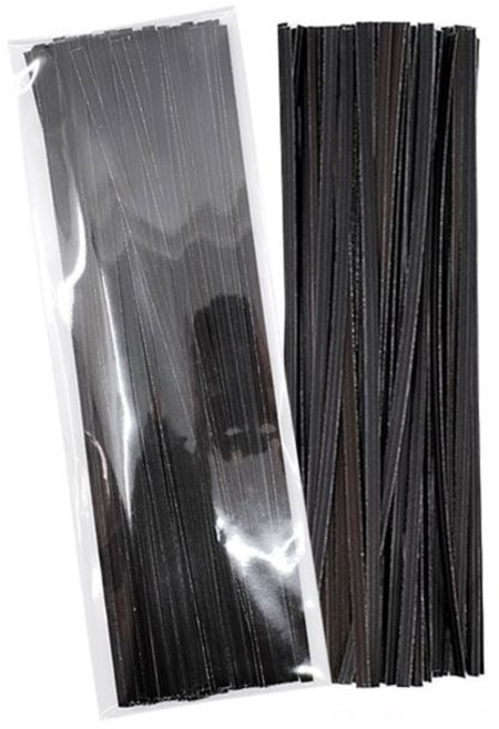 20cm 블랙 포장끈 종이타이 100개 포장용품