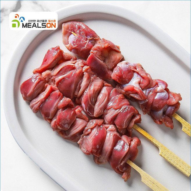 밀스온 캠핑음식 국내산 수제 닭꼬치 닭근위 닭똥집 닭모래집 10꼬치 소스포함, 2개, 450g
