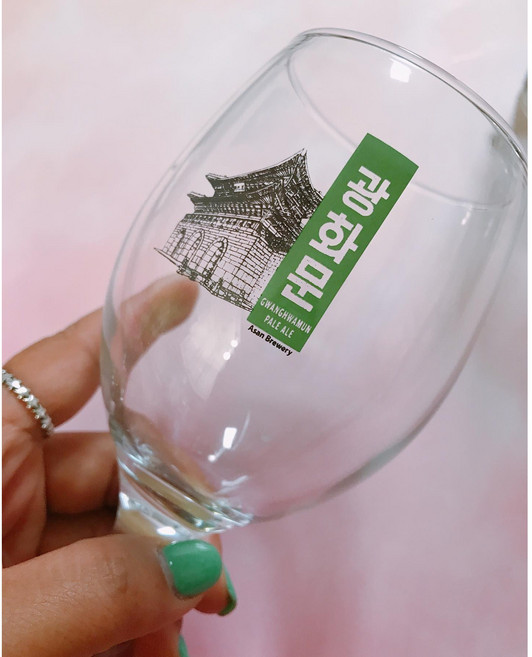 광화문 페일에일 맥주잔 국내 수제맥주 전용잔 아산브루어리, 1개