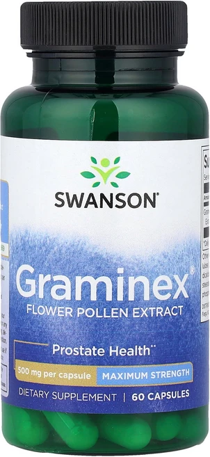 Swanson Graninex® 꽃가루 추출물 맥시멈 스트렝스 500mg 캡슐 60정 Swanson (스완슨), 1개 - 쿠팡