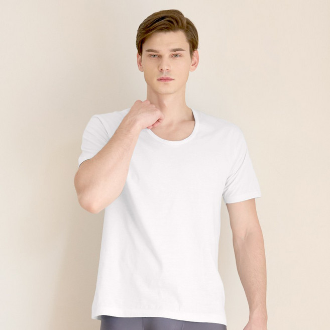 제임스딘 남자 반팔런닝셔츠 5매세트 스탠다드 순면 메리야스