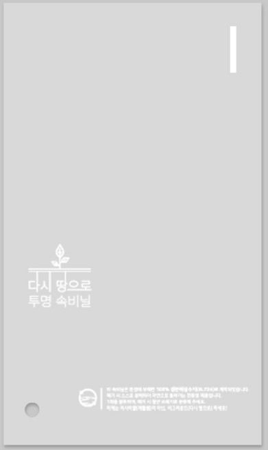 [RE] 다시땅으로 속비닐 투명 (미니) 생분해 친환경 접착형 봉투 악세사리 베이커리 포장, 1개, 100개입, 타공 미니