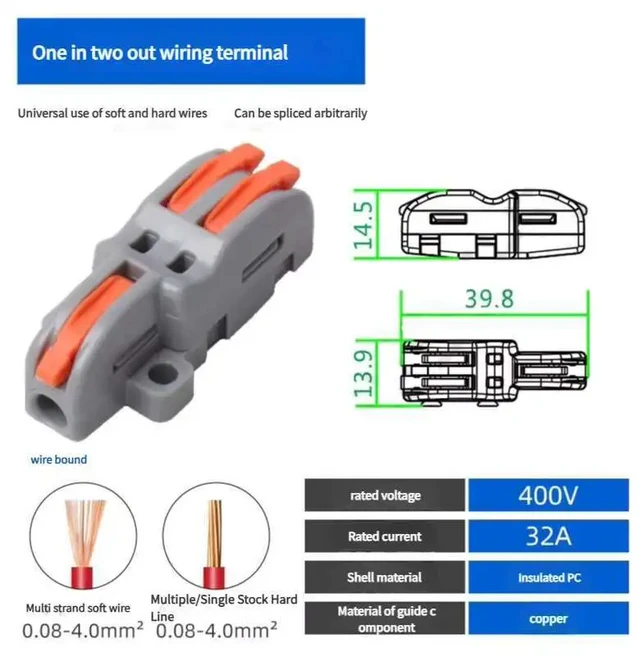 빠른 연결 단자 1개 입력 다중 출력 다기능 분배기 및 결합기 다양한 유형의, 10PCS, 라인 커넥터, SF12