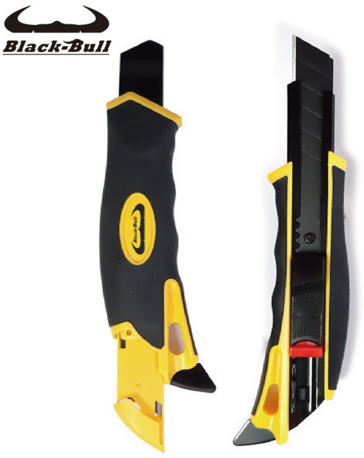 블랙불 자동 안전 18mm 커터칼 S-K18 가정용 문구 사무 작업 산업 SK2 탄소강