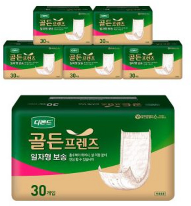 골든프렌즈 일자형 보송30PX6팩, 6개