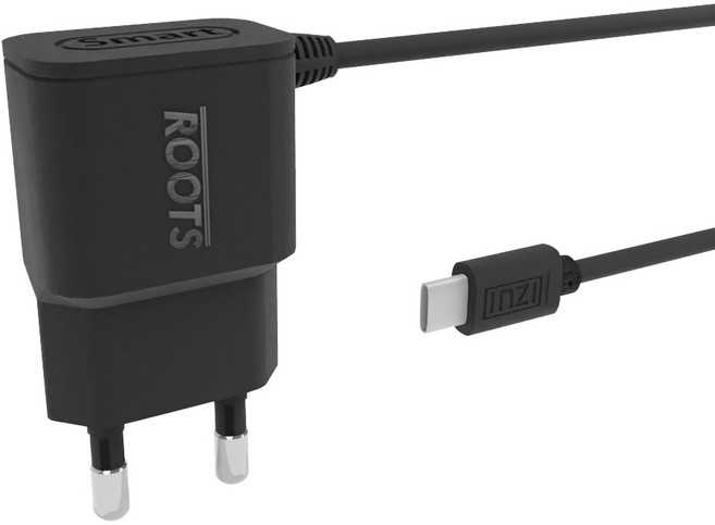 루츠 국내생산 C타입 일체형 충전기 군부대 충전기, 블랙, 1개