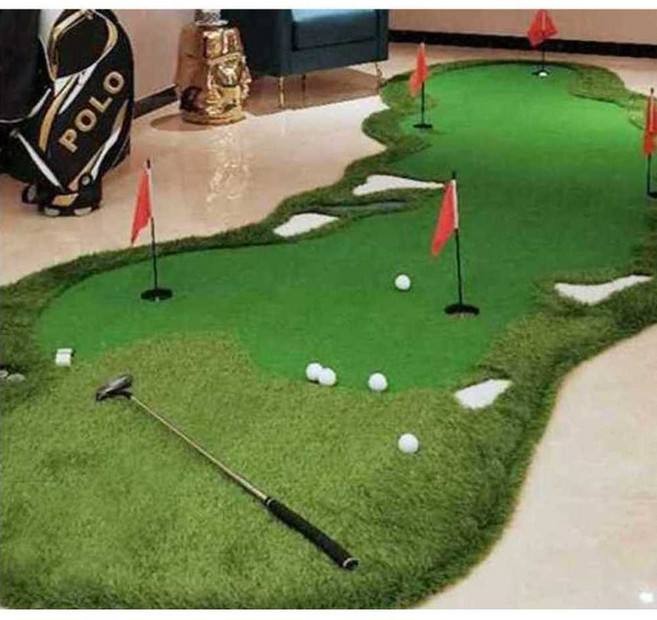 퍼팅매트 골프 퍼팅 연습기 실내 카펫 옥상 마당 대형, 1개, 고속