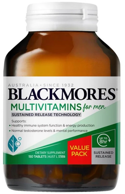 블랙모어스 남성용 멀티비타민 150정, 1개 - 쿠팡