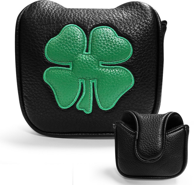 지칸디 골프 말렛퍼터커버 반달형 일자형 퍼터커버, 블랙