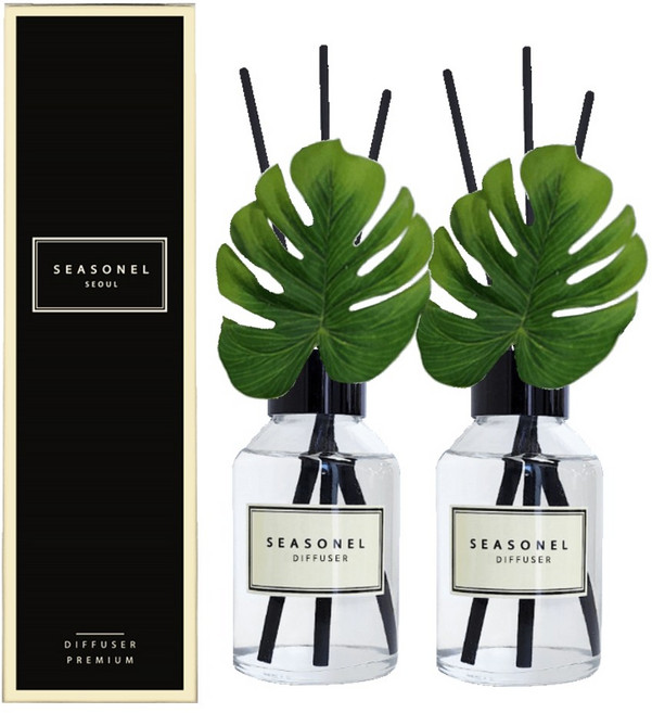 [1+1이벤트] 시즈넬 플라워 디퓨저 100ml 몬스테라 x2, 2개, 페퍼민트
