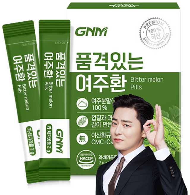 GNM 품격있는 국산 여주환 스틱(여주분말 가루 100%), 60g, 1개