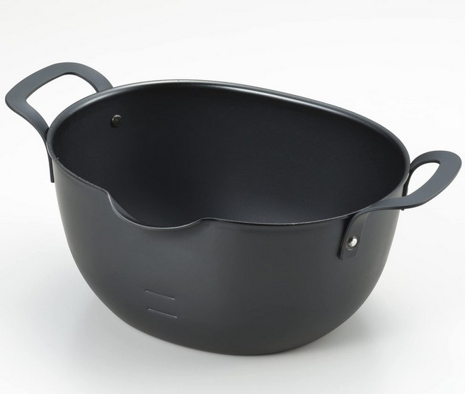 요시카와 aikata 아이카타 철제 튀김 냄비 타원형 IH 대응 가스 불 OK 삼삼조 편리한 주둥이 첨부, 1개