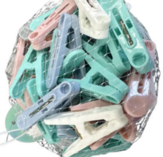 대용량 빨래집게 50p 튼튼한 세탁 옷걸이 베란다 실외, 대용량 파스텔빨래집게176-50P(색상랜덤), 1개