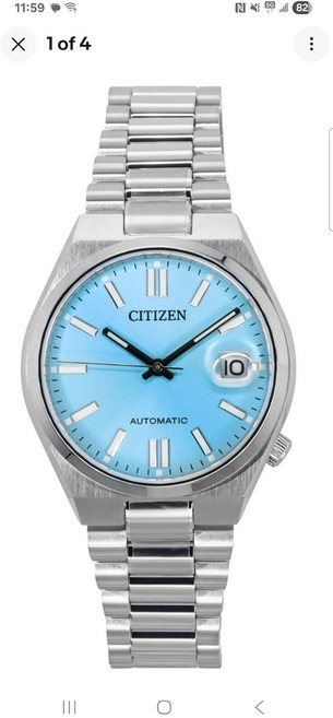 [Citizen] 시티즌 츠요사 오토매틱 블루 다이얼 스테인리스 스틸 남성용 시계 NJ0151-53M