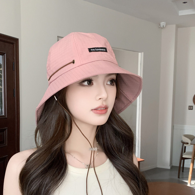 두리안나 경량 스프링 조절 등산모자 버킷햇 아웃도어 캠핑 여행용 모자, 핑크