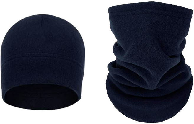 폴라 기모 넥워머 목토시 비니 세트 WW002 - 겨울 혹한기 방풍 방한 작업 스키장 라이딩 하이킹 기능성, 네이비, 1개