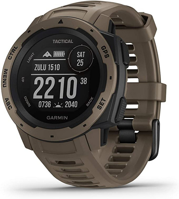 Garmin Instinct Tactical Rugged GPS Watch Tactical 특정 기능 미국 민병대용으로 제작, 1개