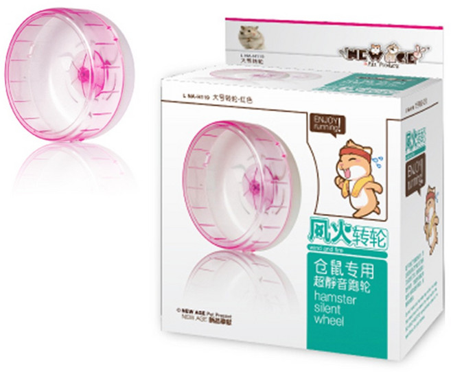 뉴에이지 햄스터 무소음 쳇바퀴 14m (핑크) NA-H119, 핑크, 1개