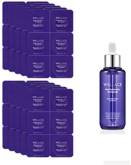 웰라쥬 캡슐 시즌3 리얼 히알루로닉 2X 2박스 (60회분) + 앰플 70ml, 1개