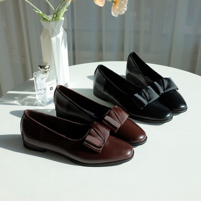 바닐라슈 몰리츠 골지리본 클래식 플랫 로퍼슈즈 2cm