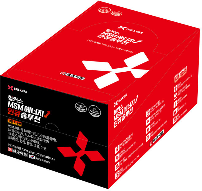 일양약품 헐커스MSM 에너지 원큐 솔루션 20정, 18개